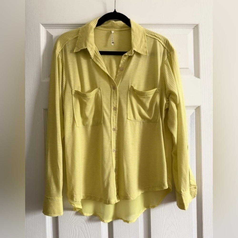 Willow & Clay Lime Striped Top